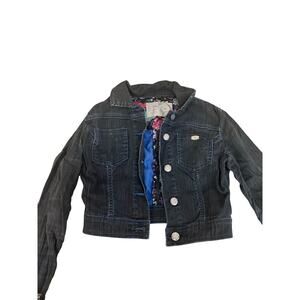 Guess Cropped Black Denim Jacket – Size S